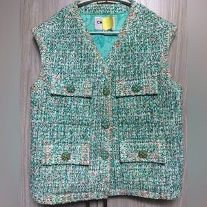 Tweed Vest and Skirt Set